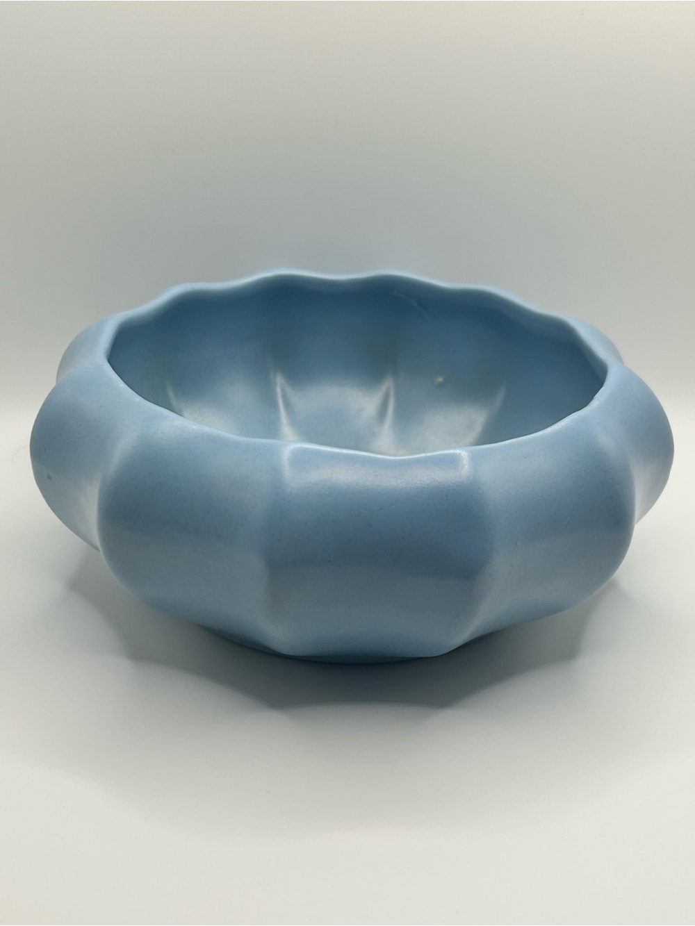Vintage Haeger USA Matte Blue Pottery Planter Bowl | Mid-Century Modern planter